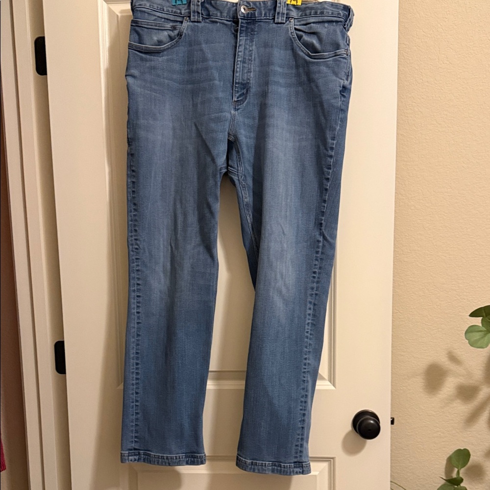 Duluth Trading Co Relaxed Fit Light Blue Jeans- 40x32
